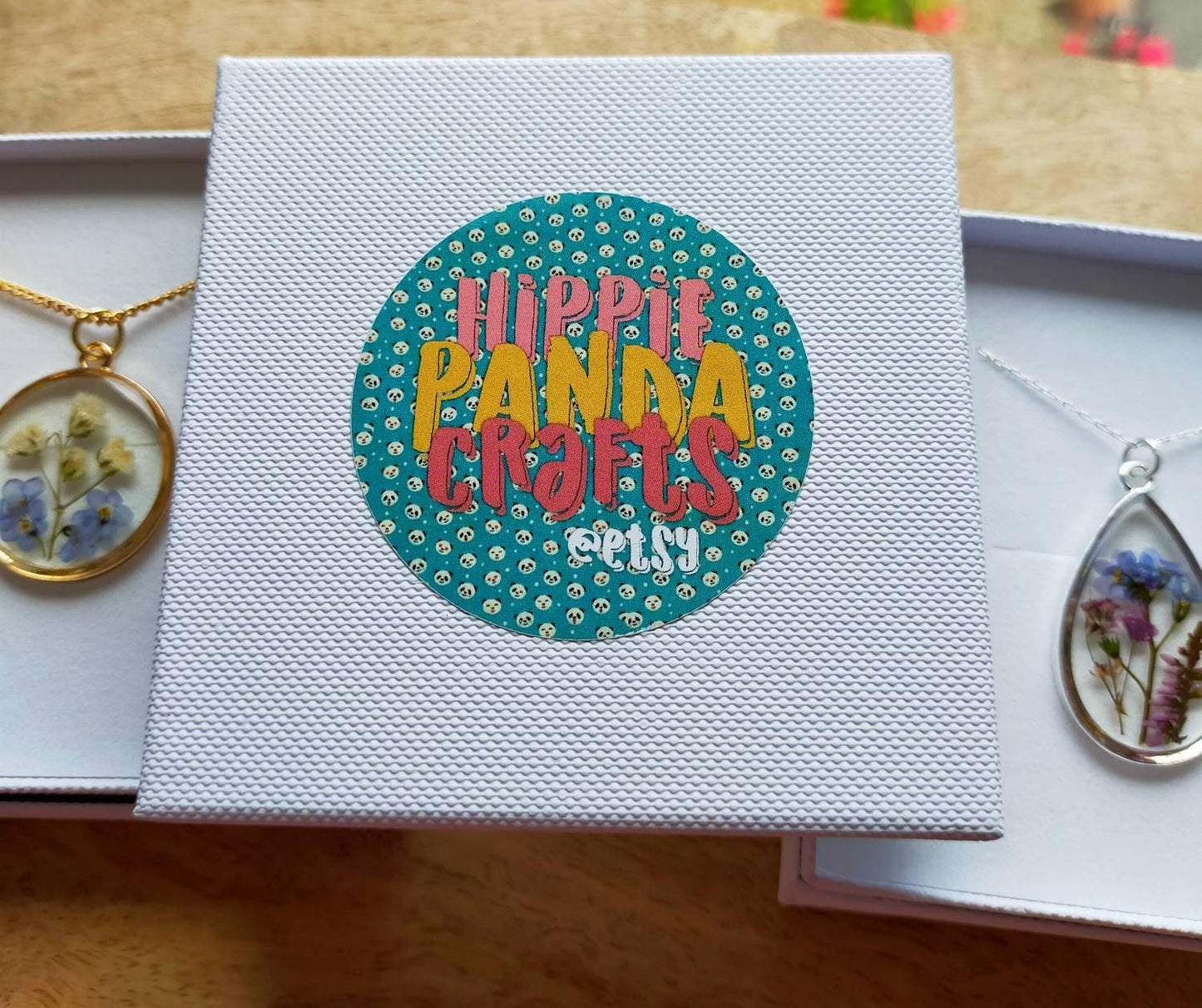 Personalised Forget me not, Heather real pressed flower dainty minimalist circle 16mm gold plated pendant necklace on 14k gold fill chain.